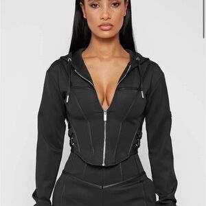 Maniere De Voir Corset Hoodie